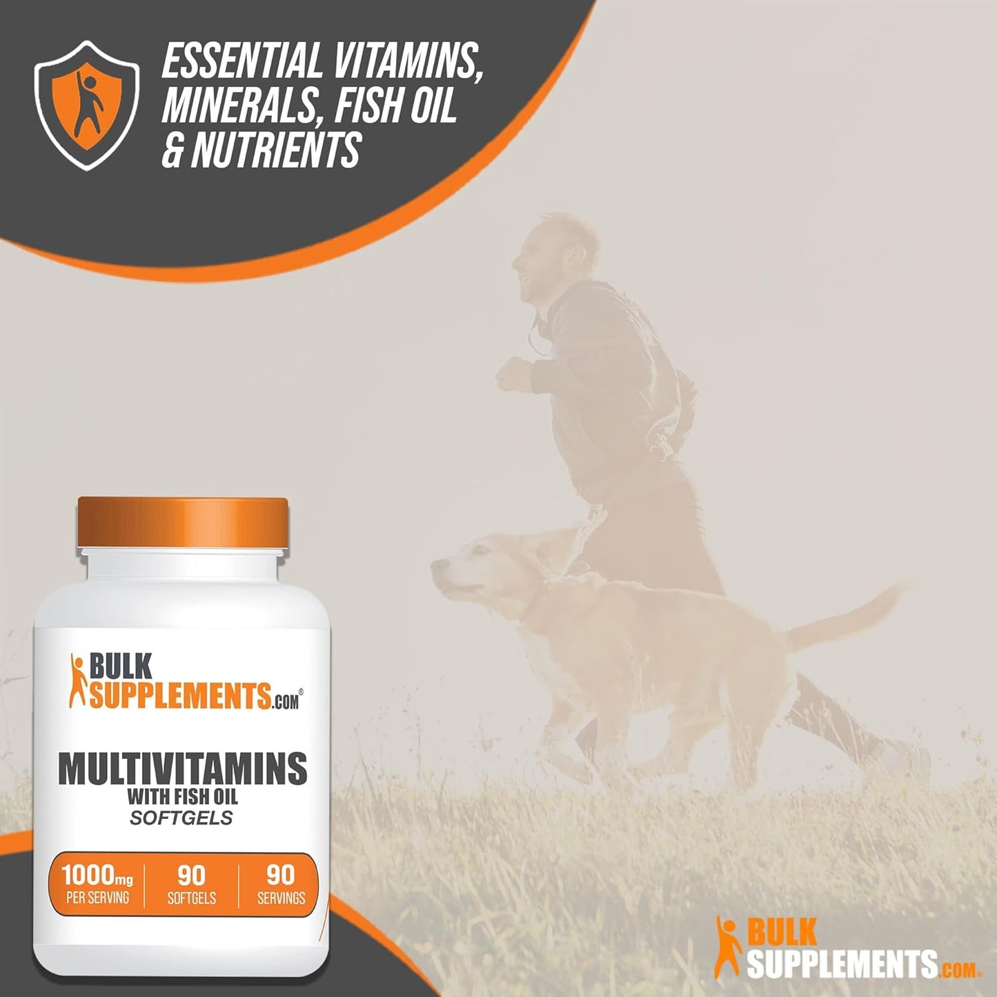 BulkSupplements.com Multivitamin Softgels with Fish Oil - Daily Multivitamin and Mineral Supplement for Adults - Gluten Free, 90 Softgels