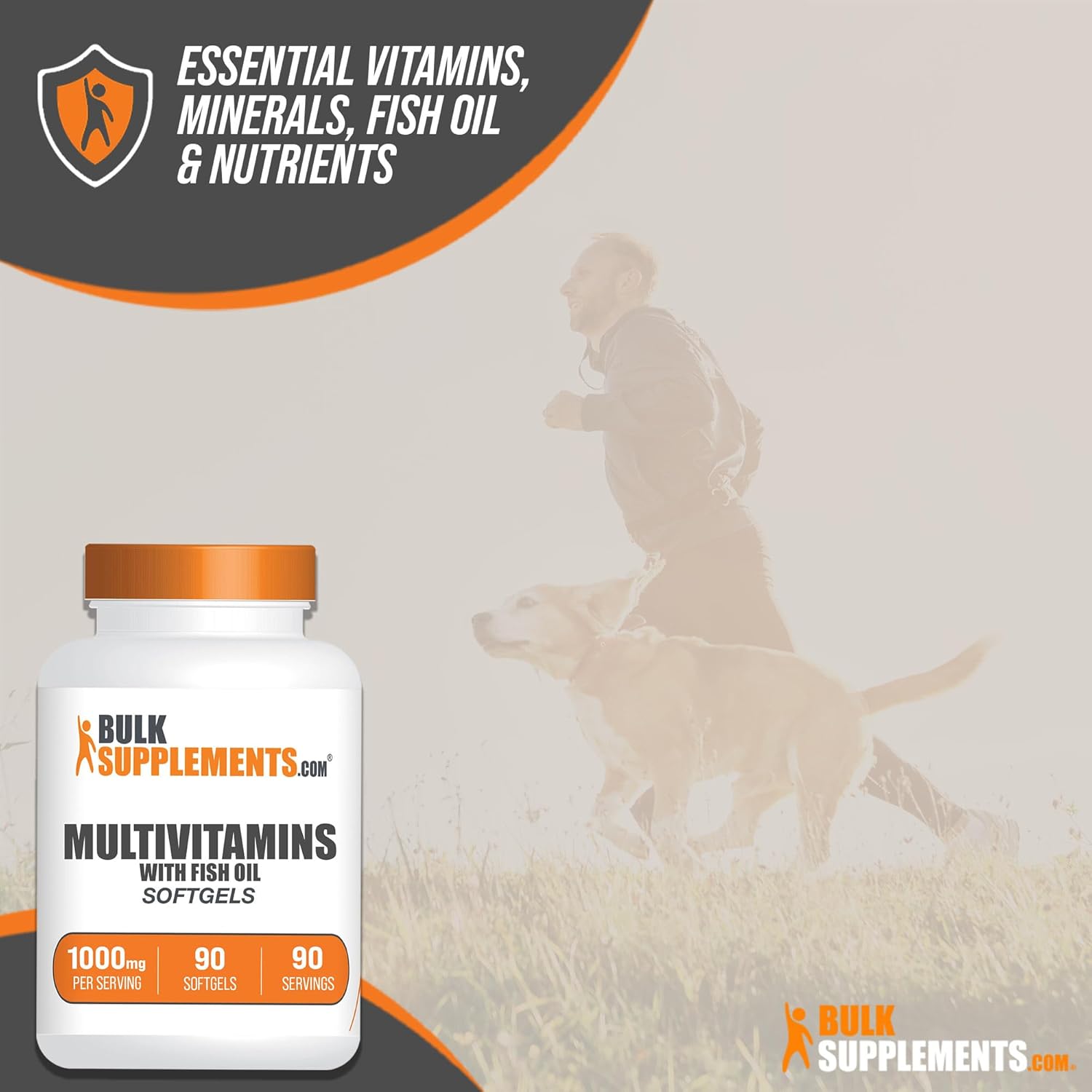 BulkSupplements.com Multivitamin Softgels with Fish Oil - Daily Multivitamin and Mineral Supplement for Adults - Gluten Free, 90 Softgels