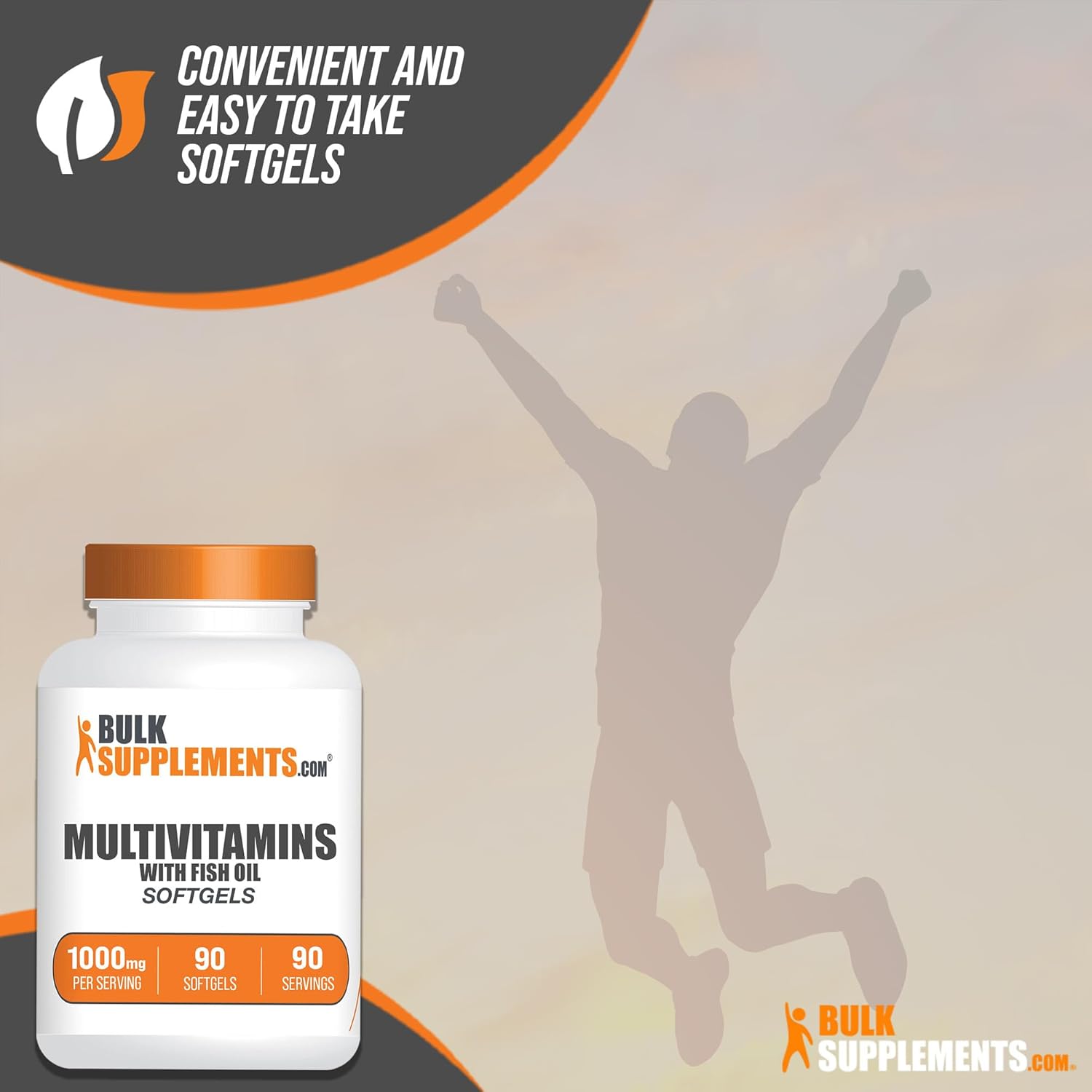 BulkSupplements.com Multivitamin Softgels with Fish Oil - Daily Multivitamin and Mineral Supplement for Adults - Gluten Free, 90 Softgels
