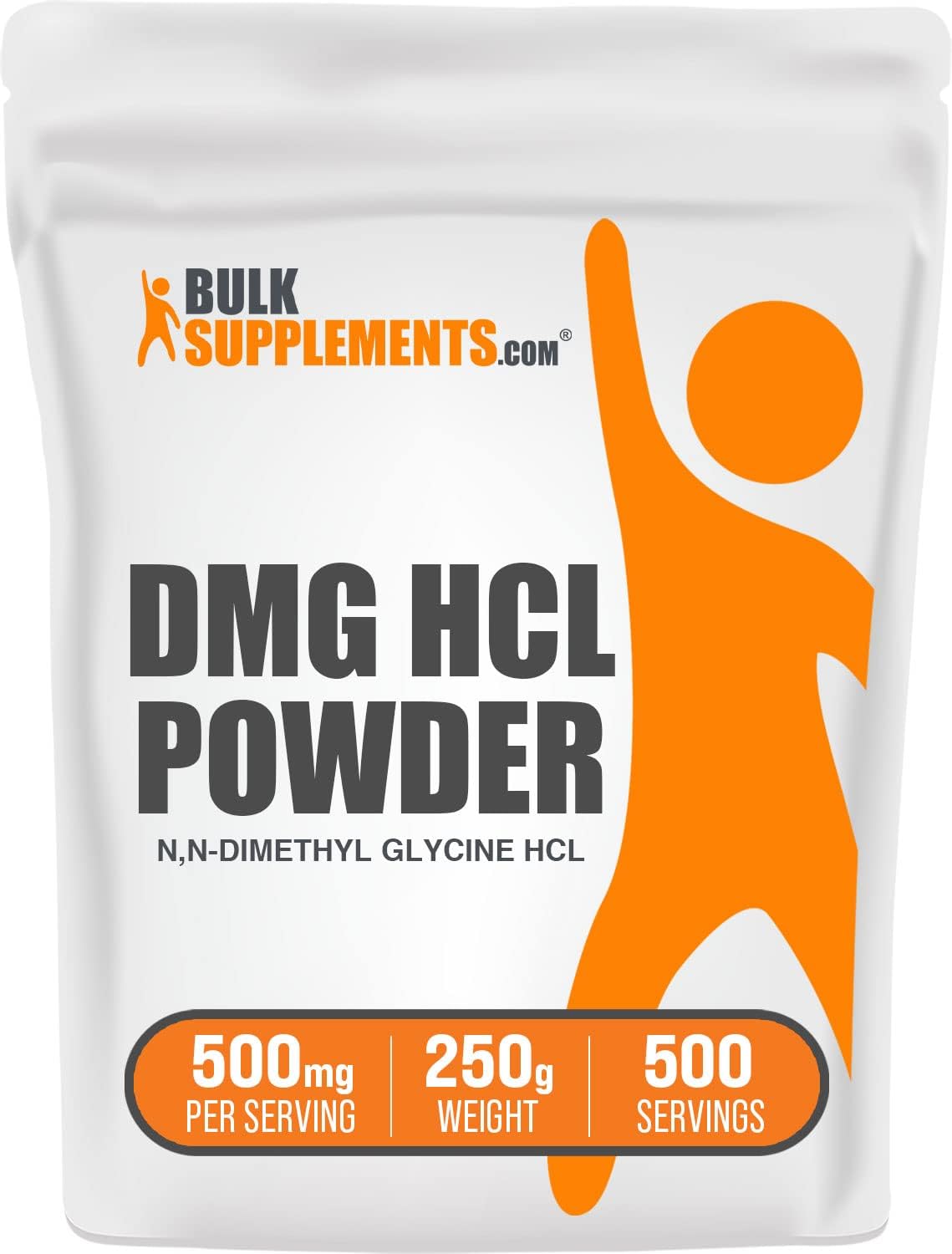 BulkSupplements.com N,N-Dimethylglycine HCl Powder - DMG Supplements, 500mg per Serving, Gluten Free - 250g (8.8 oz) Pack