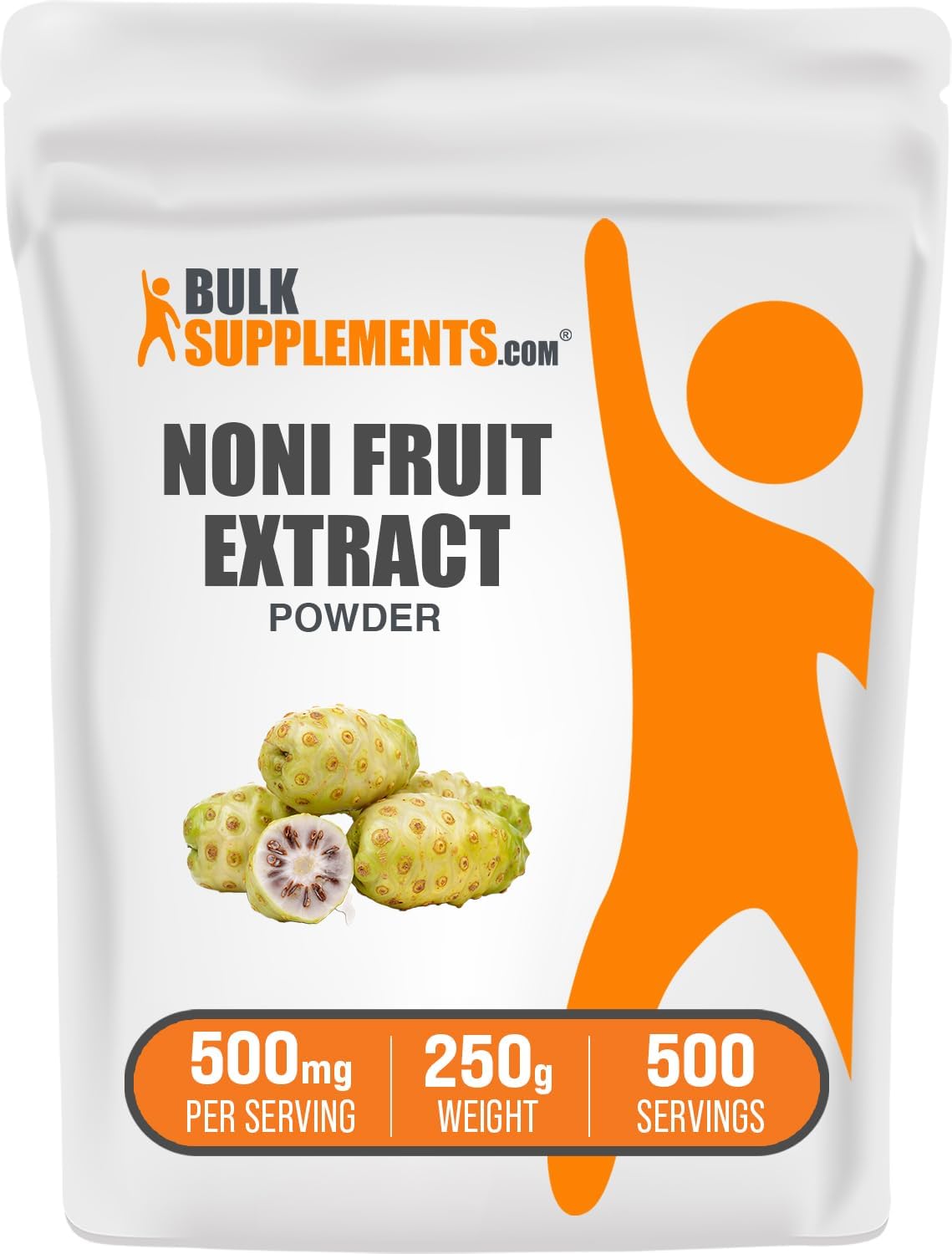 BulkSupplements.com Noni Fruit Extract Powder - 500mg Superfood Supplement, Gluten Free - 250g (8.8 oz) Pack of 1