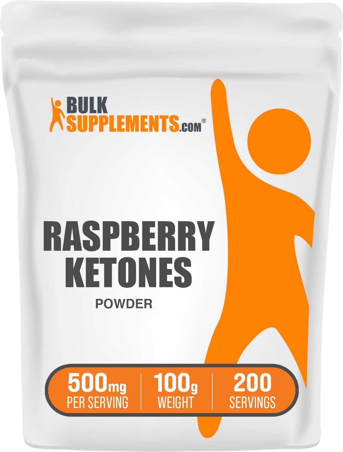 BulkSupplements.com Raspberry Ketones Powder - Natural Antioxidant Energy Support Supplement - Gluten Free, 500mg per Serving, 100g (3.5 oz) Pack