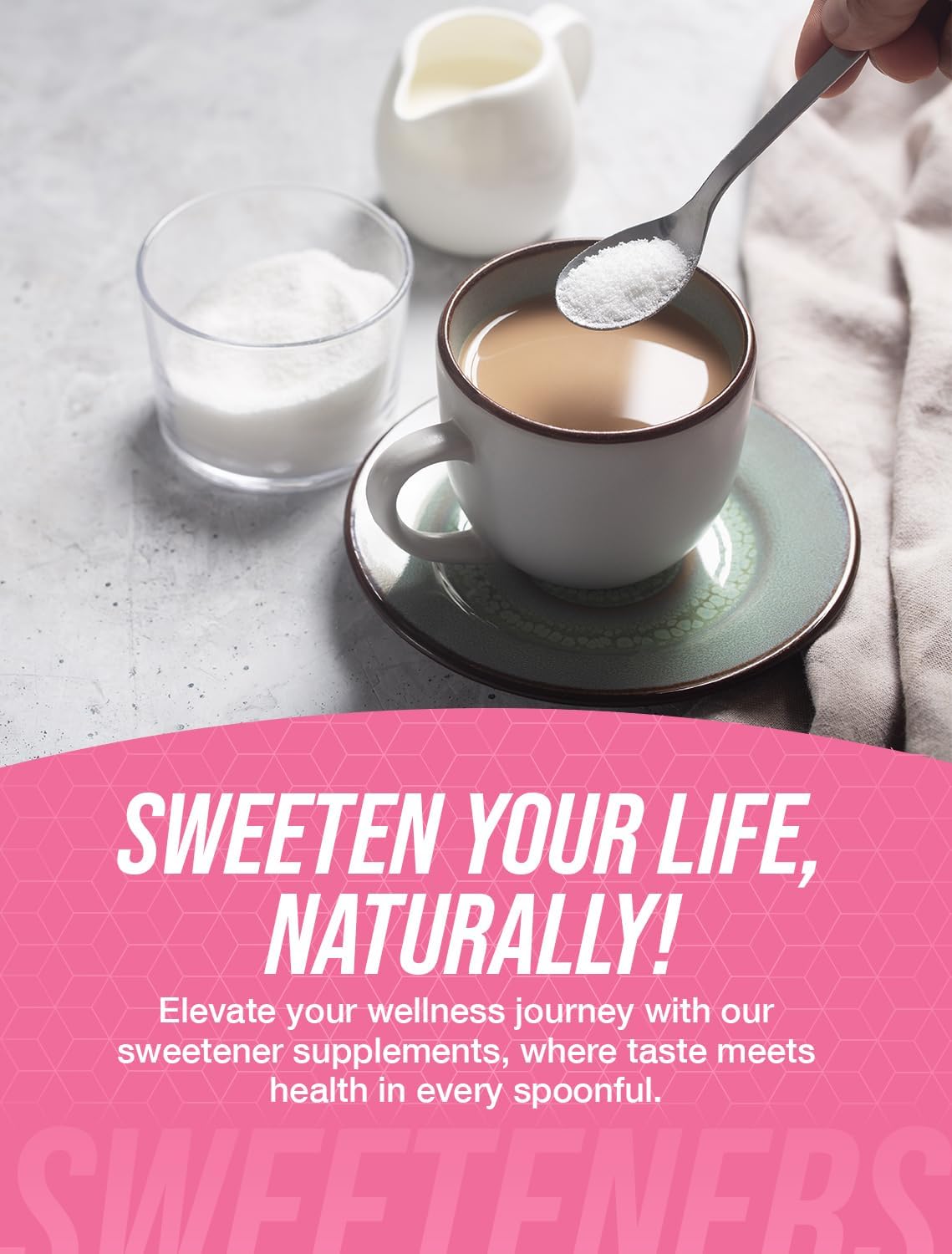 BulkSupplements.com Stevia Extract Powder - Pure Zero Calorie Sweetener, Gluten Free, 100g - Pack of 1