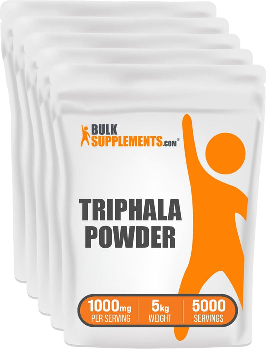 BulkSupplements.com Triphala Powder - 1000mg Herbal Supplement with Amalaki, Bibhitaki, and Harataki - 5kg (11 lbs) Bulk Size
