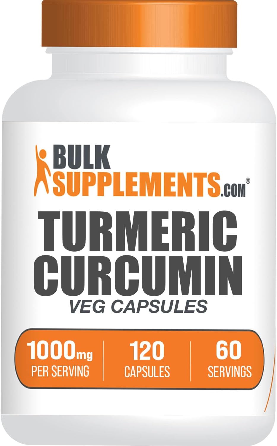 BulkSupplements.com Turmeric Extract Capsules - 1000mg Turmeric Curcumin Supplement - 120 Veg Capsules - Gluten Free