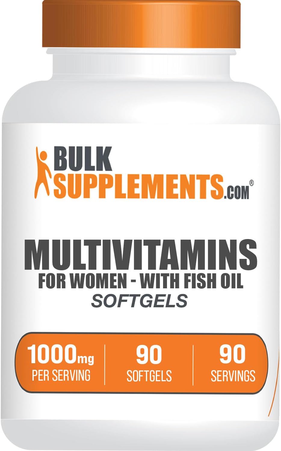 BulkSupplements.com Women's Multivitamin Softgels - Iron & Fish Oil Multimineral Supplement, Gluten Free - 90 Count