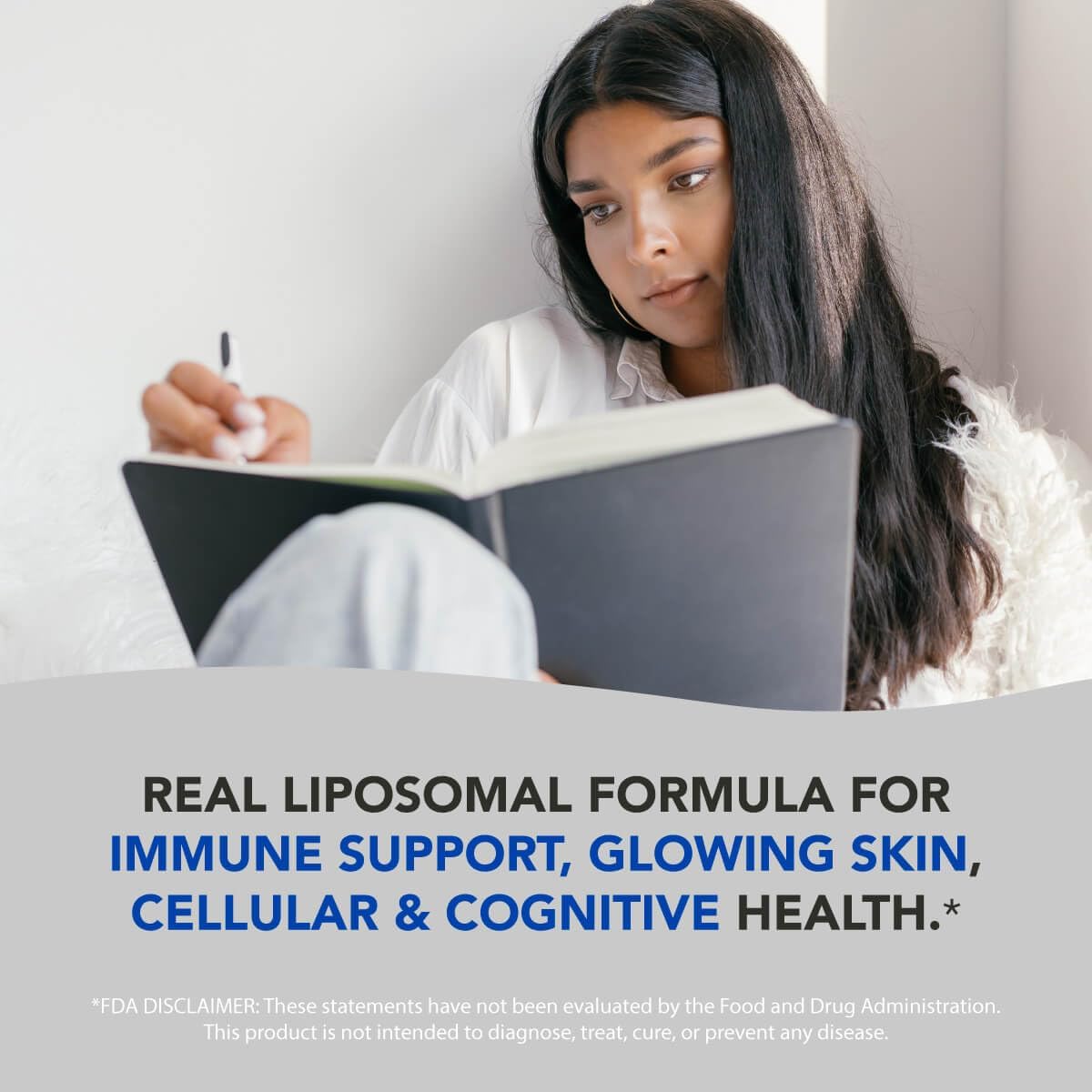 Bundle: AMANDEAN Premium Brain Health Supplement with Liposomal Glutathione - Triple Formula for Cognitive Support and Focus