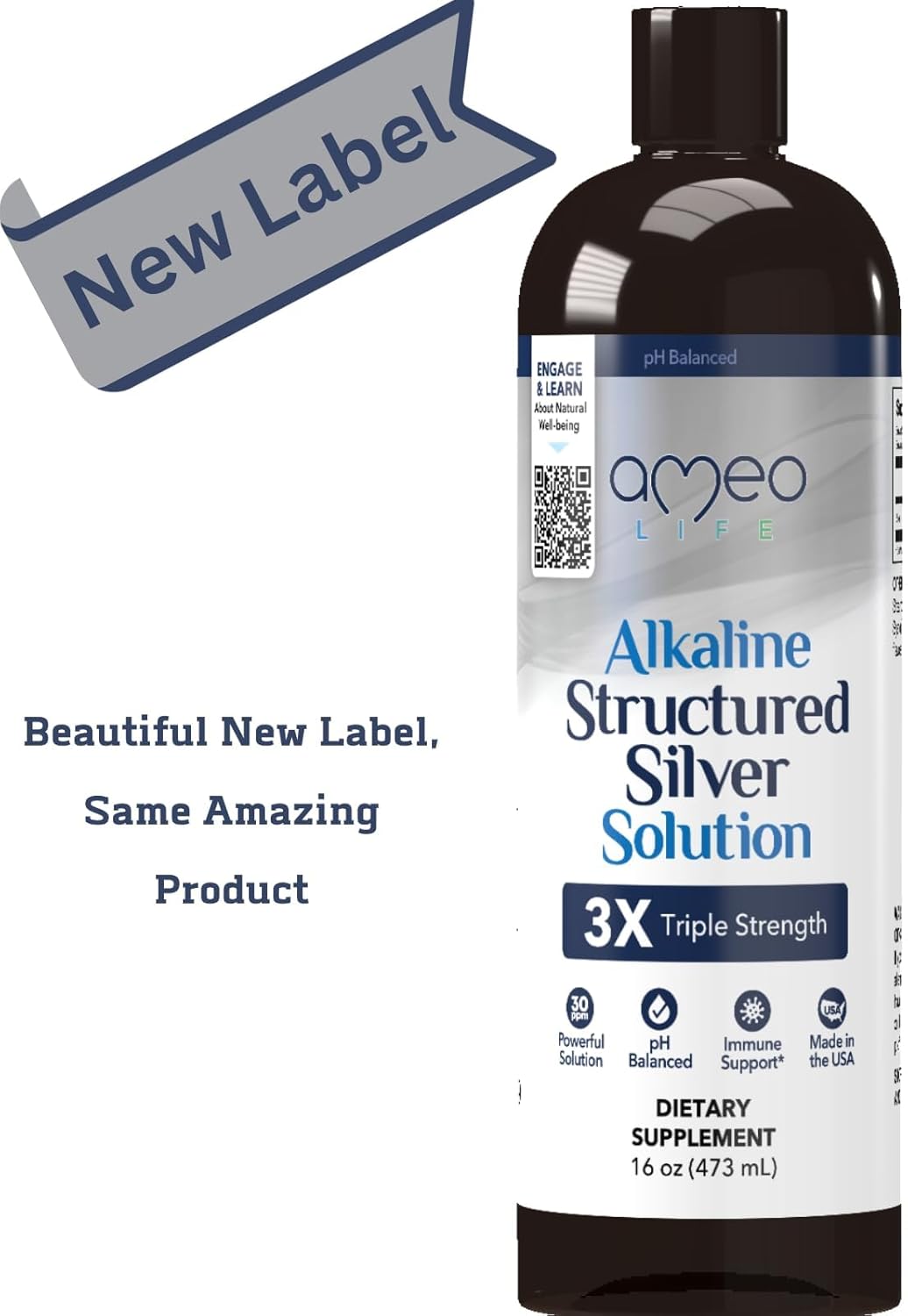 Bundle: Ameo Life Colloidal Silver Liquid & Extra Strength Silver Gel for Immune Support