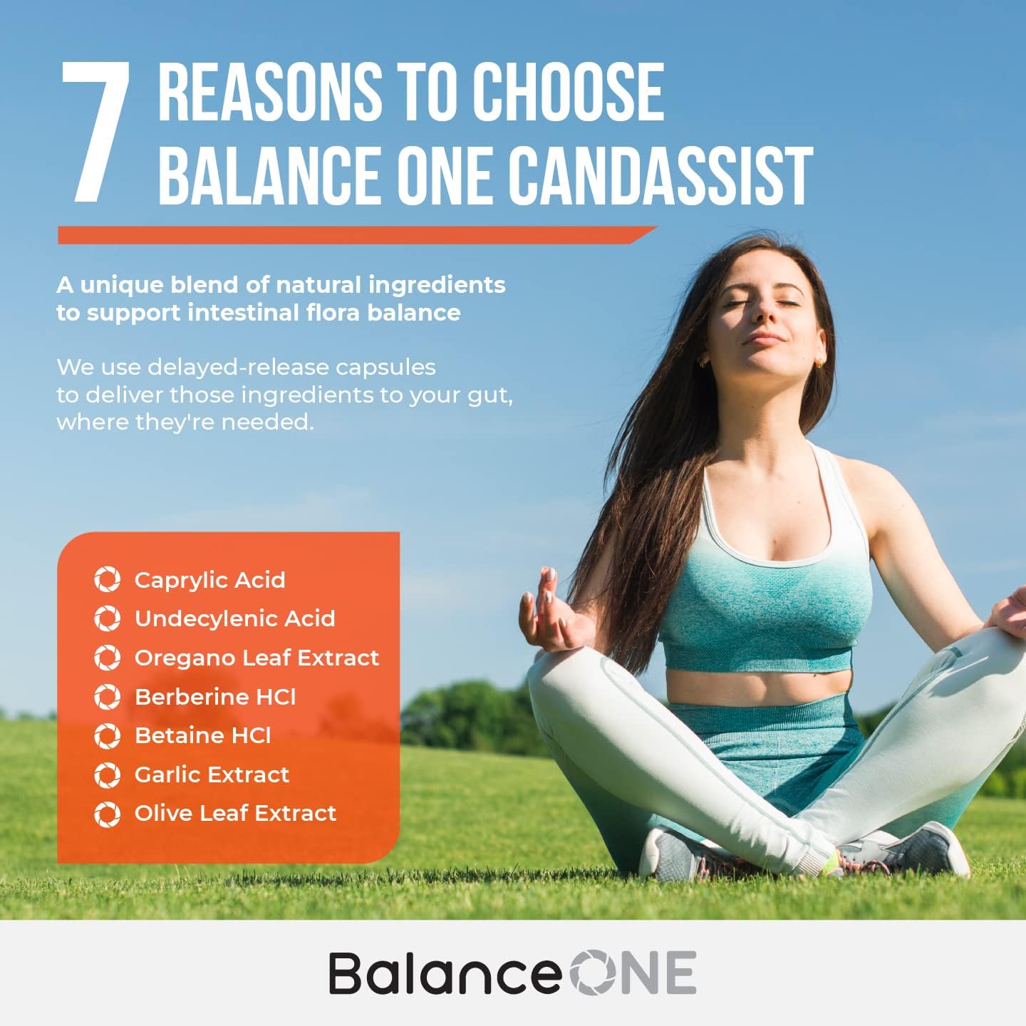 Bundle: Balance ONE Probiotic & CandAssist - 15 Billion Time-Release Probiotic with Caprylic Acid & Berberine for Natural Cleanse
