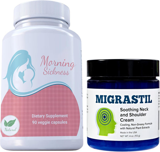 Bundle: Basic Vigor Maternal Balance Pregnancy Support Capsules with Neck and Shoulder Cream