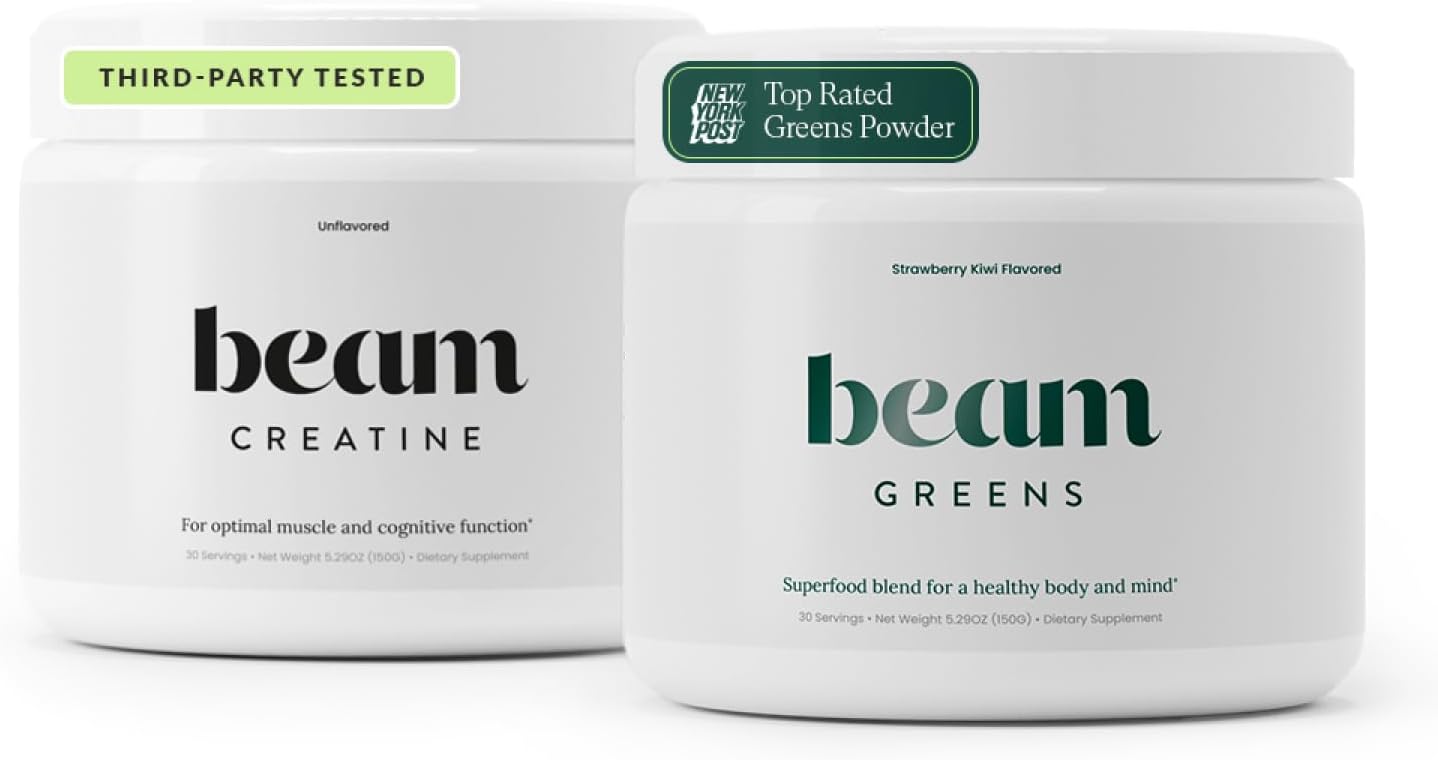 Bundle: Beam Greens and Creatine Powder - 30 Servings of each