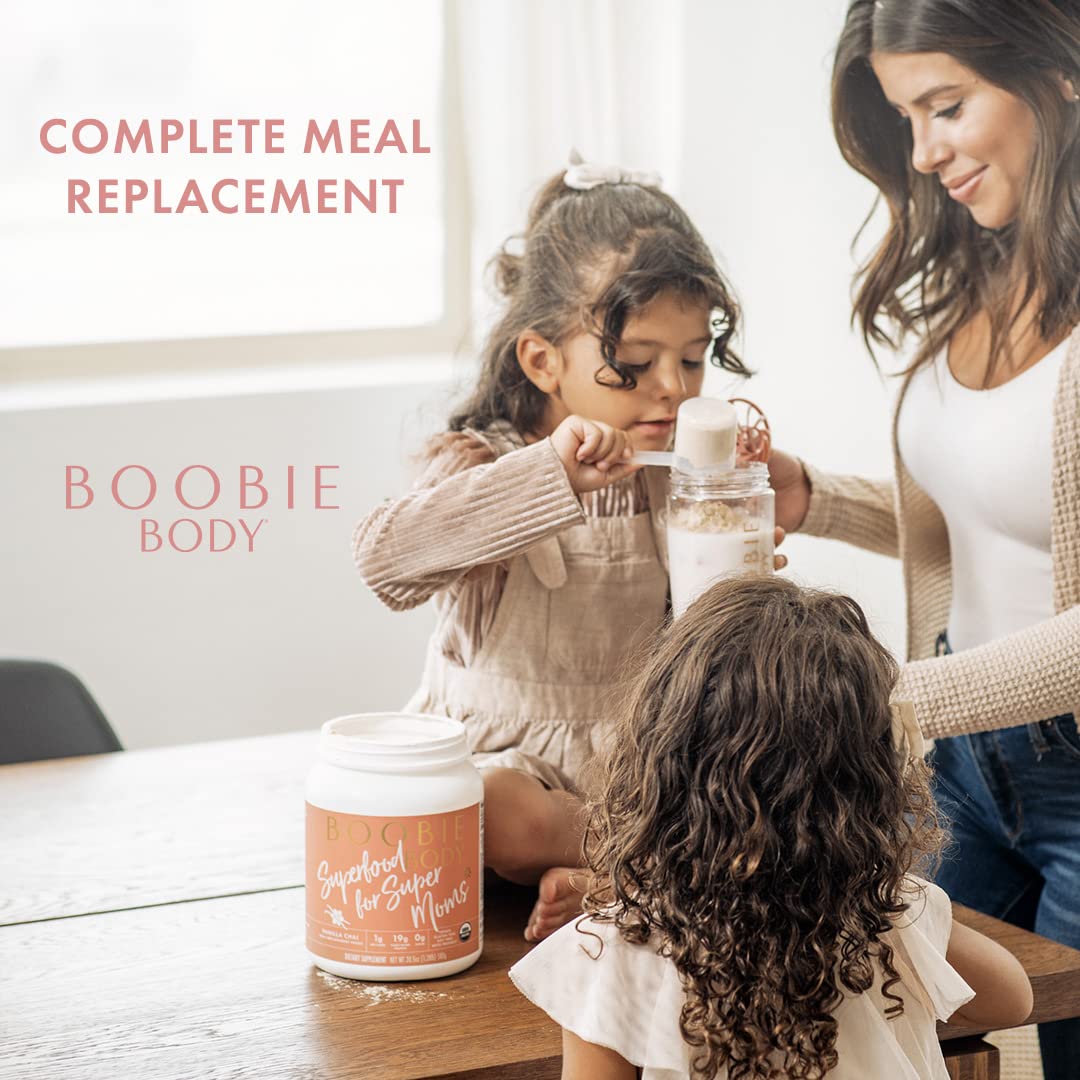 Bundle: Boobie Brands Boobie Body Superfood Protein Shake - Pregnancy Protein Powder for Lactation Support, Metabolism, Energy - Vanilla Cookie Protein Tub with Pumpkin Flavor Boost