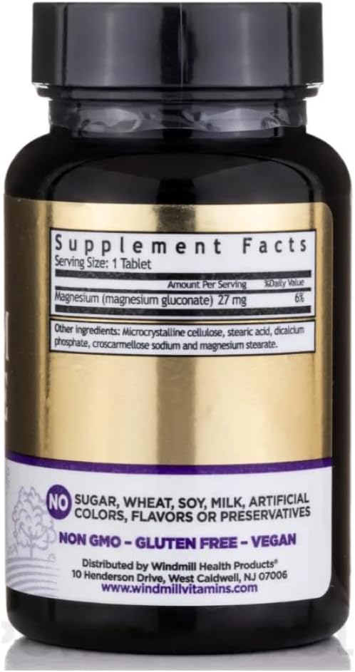 Bundle Deal: 5 Packs of WINDMILL MAGNESIUM GLUCONATE 500MG 90 Tablets