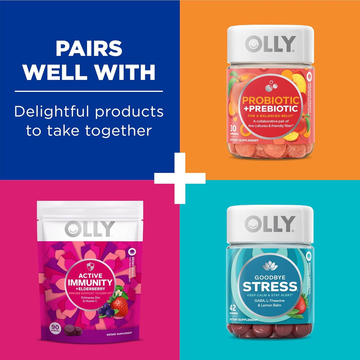 Bundle Deal: OLLY Prenatal Softgels & Men's Gummy Vitamins, 60 & 90 Count