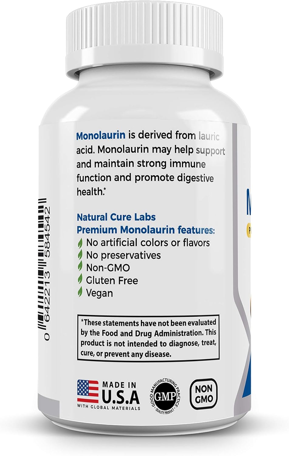 Bundle Deal: Premium Monolaurin 600mg + Clean L-Lysine 600mg by Natural Cure Labs