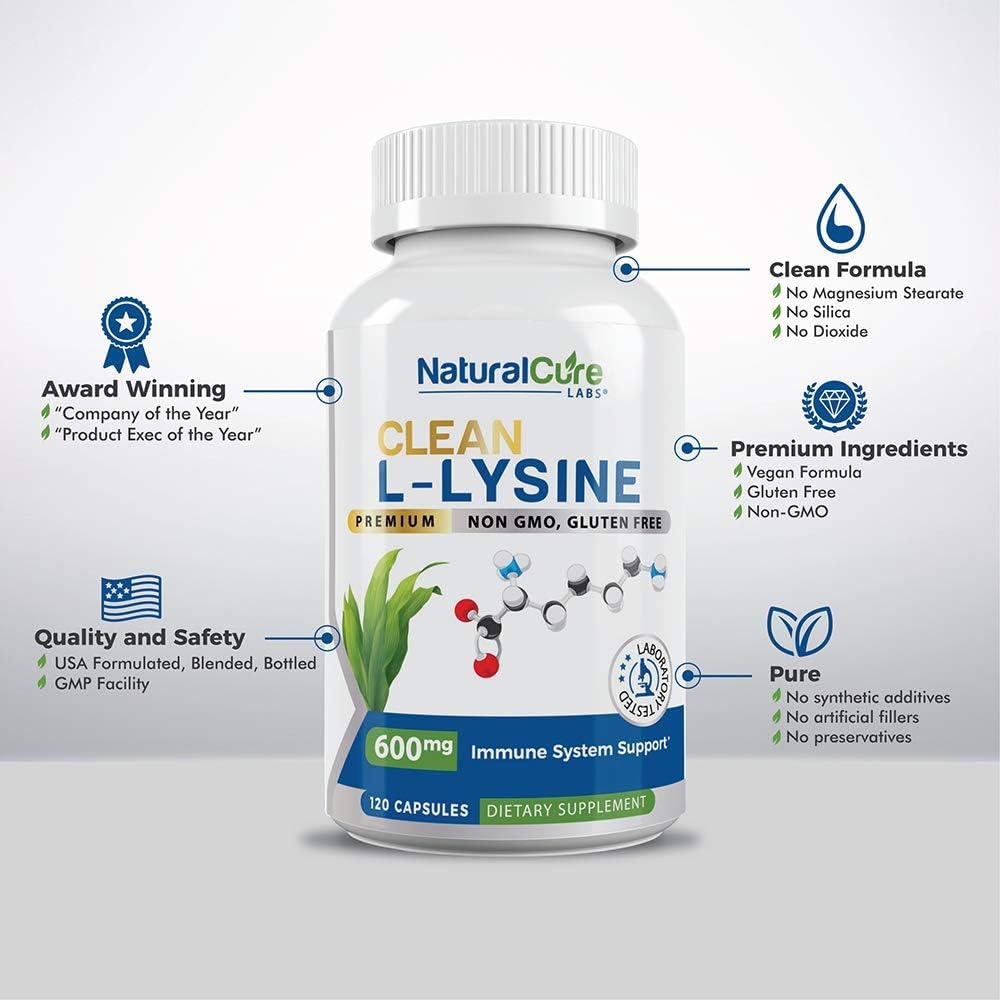 Bundle Deal: Premium Monolaurin 600mg + Clean L-Lysine 600mg by Natural Cure Labs