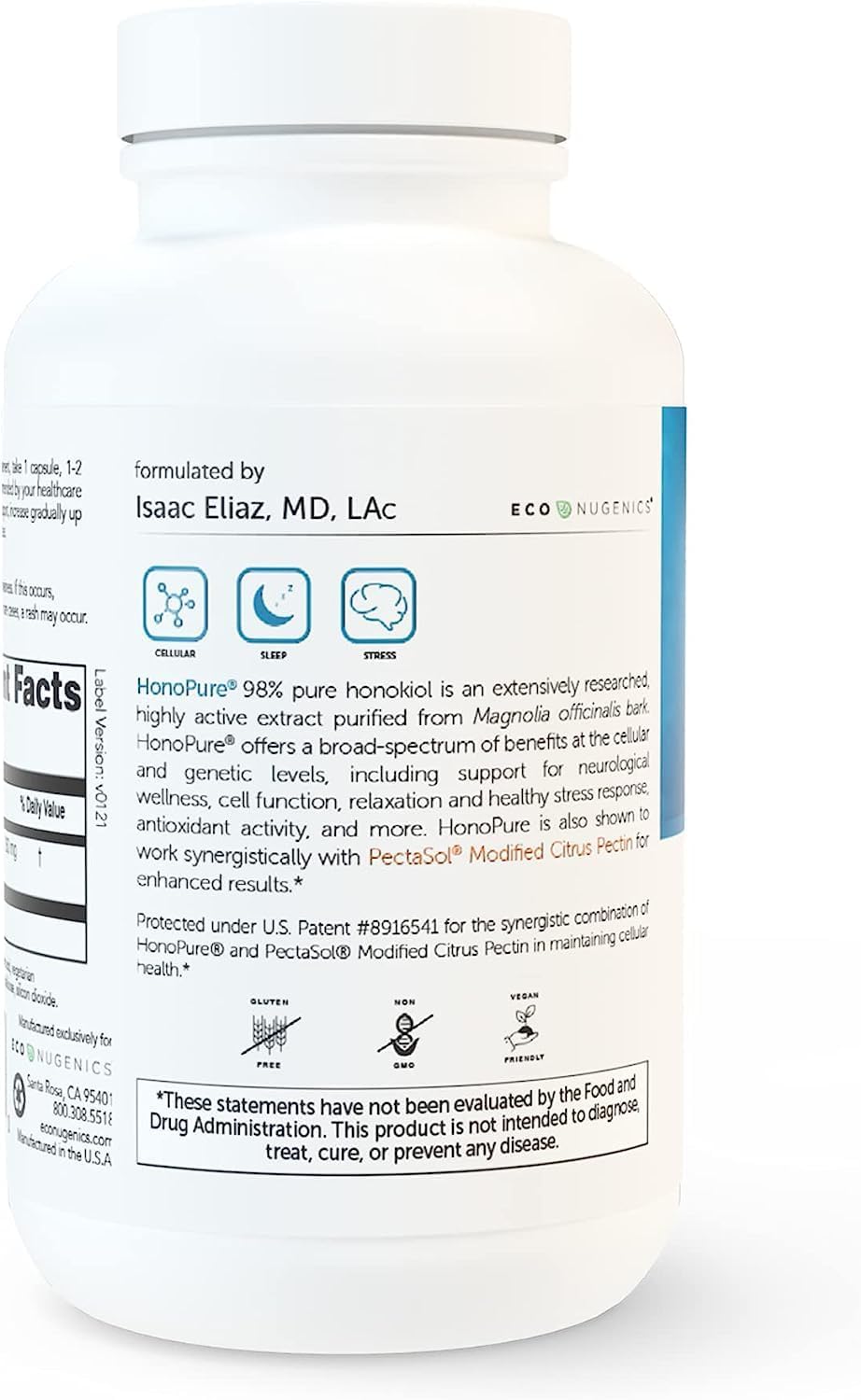 Bundle: EcoNugenics Cellular Health & Immune Support - Magnolia Bark & Modified Citrus Pectin, 390 Capsules