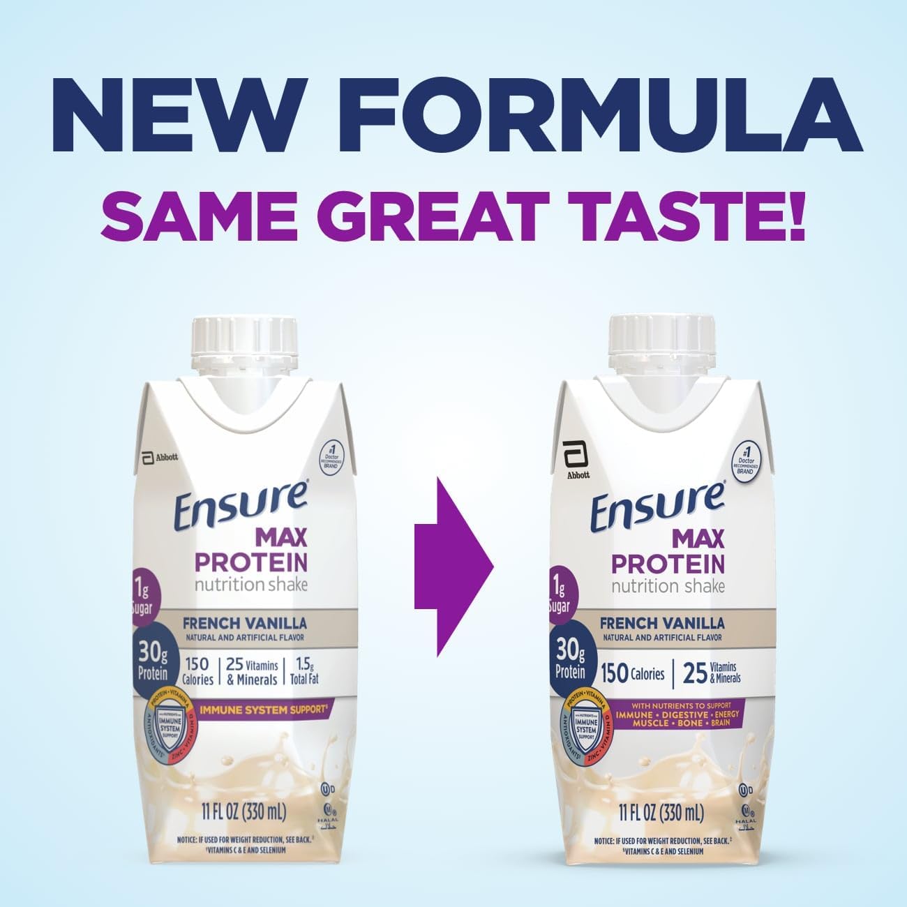 Bundle: Ensure Plus Nutrition Shake 24 Pack & Ensure Max Protein Shake 12 Pack