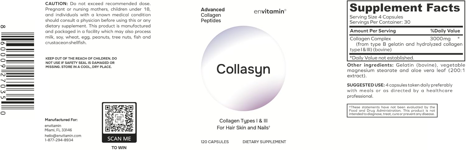 Bundle: envitamin Collasyn & Magnesium Multivitamin - 2 Pack for Optimal Health and Wellness