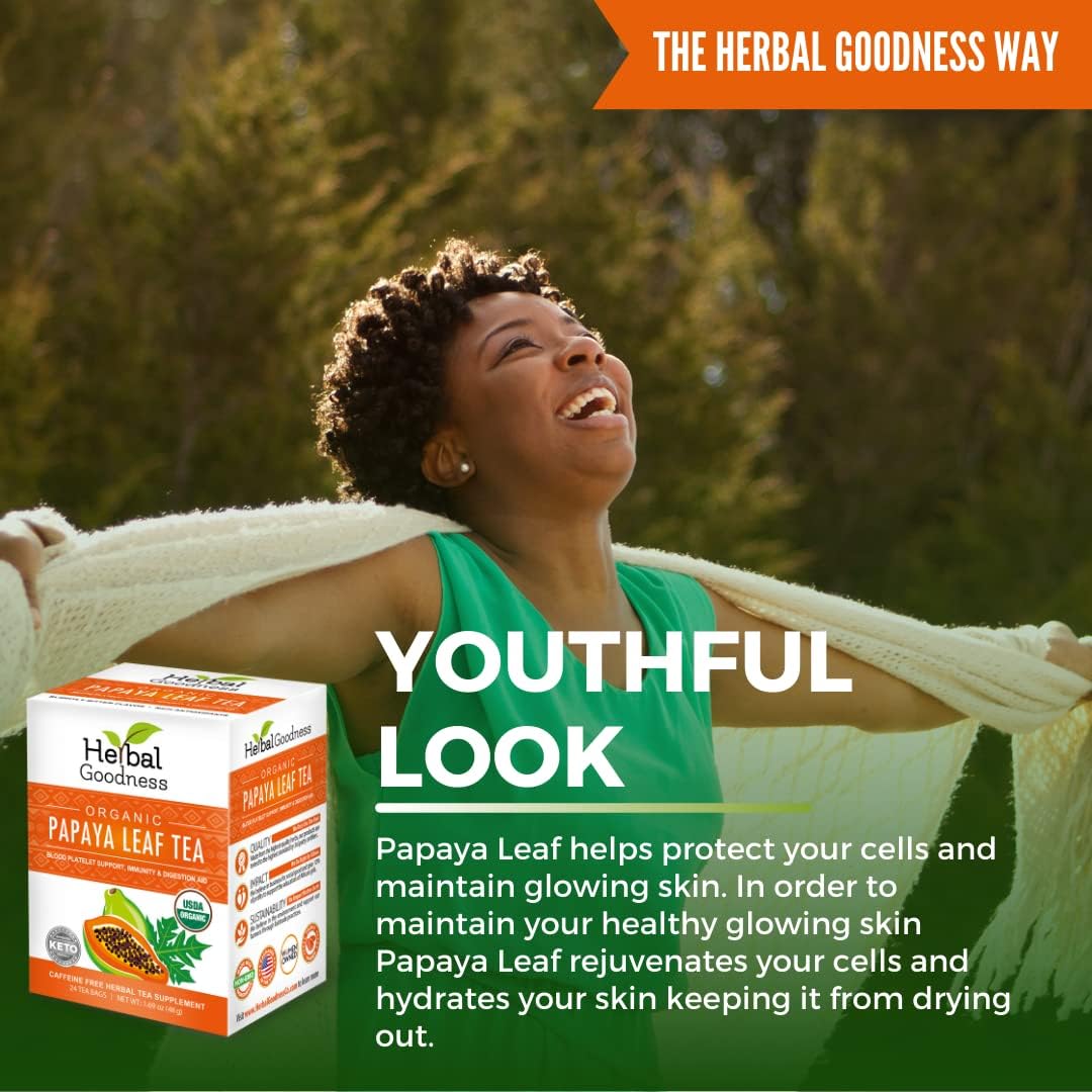 Bundle for Immune Health and Digestive Wellness: Herbal Goodness Papaya Leaf Extract Capsule and Tea