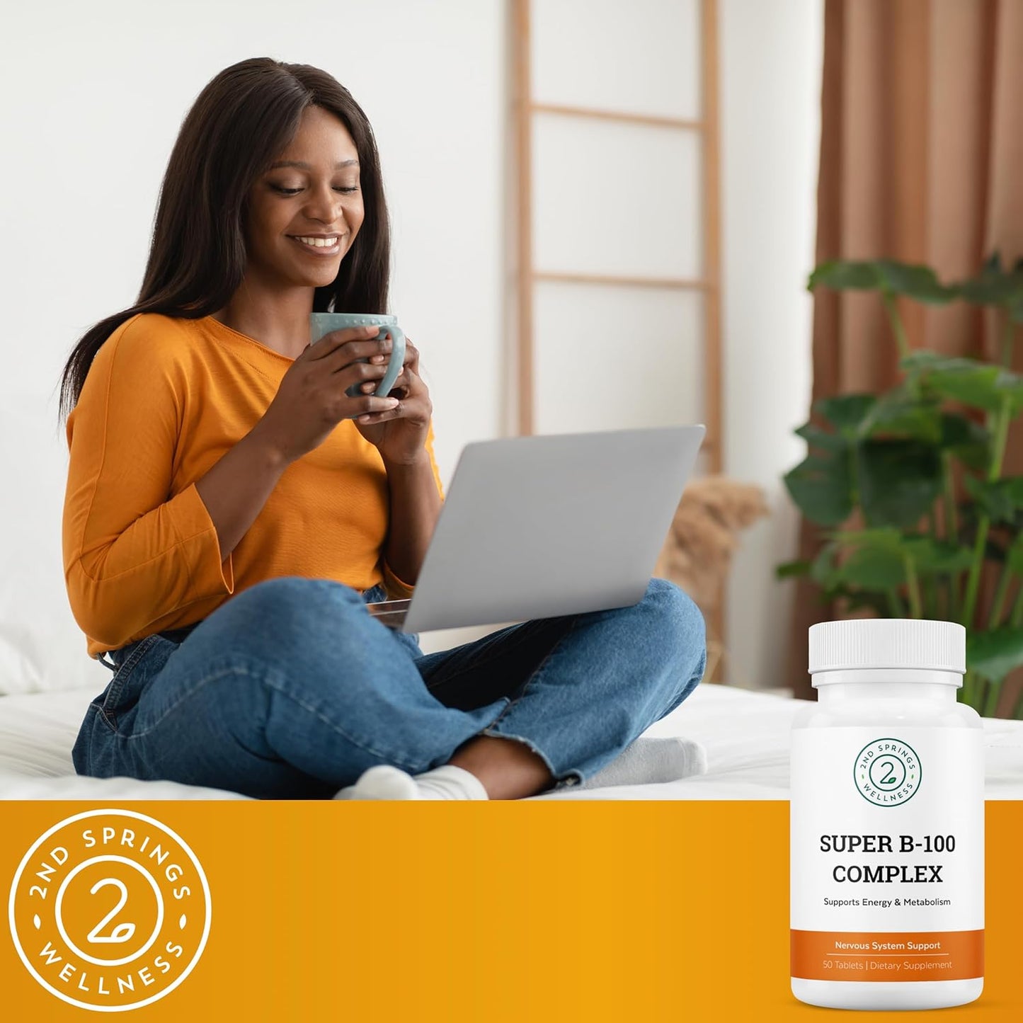 Bundle for Optimal Living: 2nd Springs B-100 Complex & Adaptogen Complex - Boost Energy, Calm Relief, Emotional Well-Being