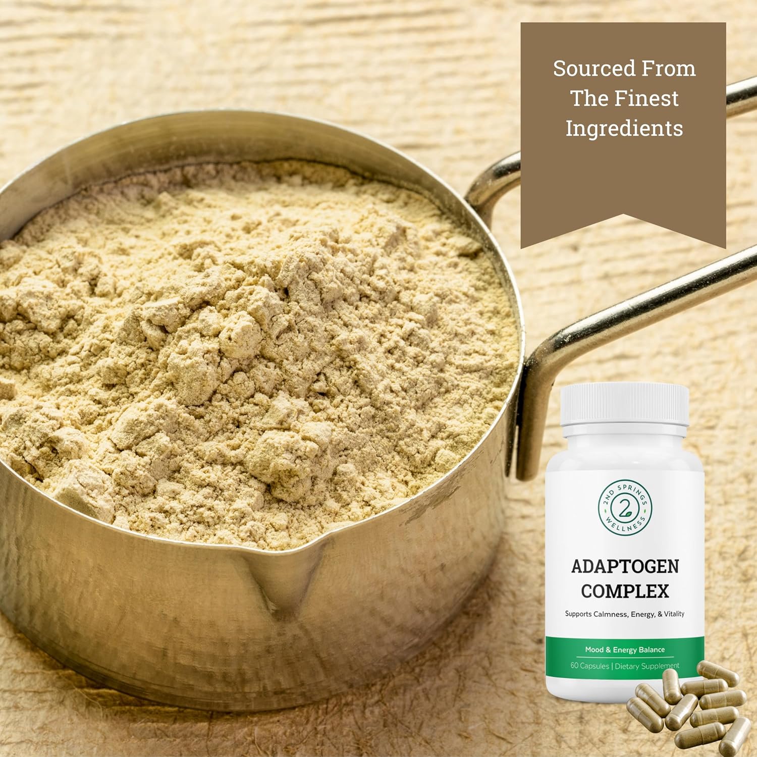 Bundle for Optimal Living: 2nd Springs B-100 Complex & Adaptogen Complex - Boost Energy, Calm Relief, Emotional Well-Being