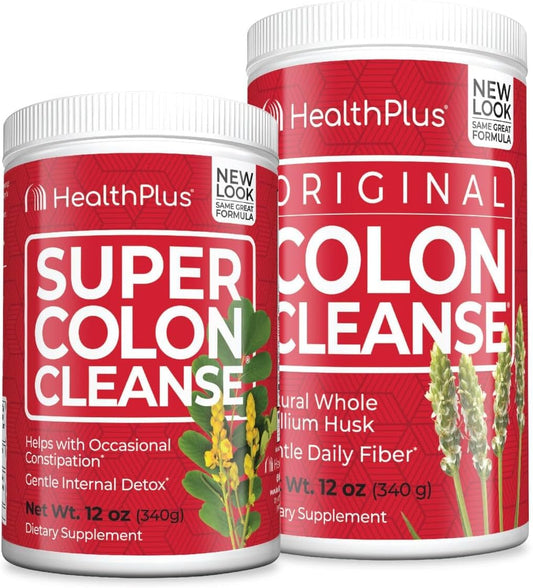 Bundle: Health Plus Super Colon Cleanse & Colon Cleanse - 12 oz each, 93 Total Servings