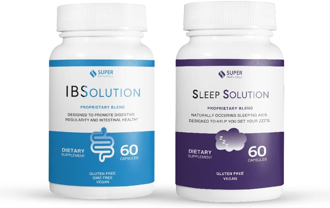 Bundle: JLM Nutritionals IBSolution & Sleep Aid for Adults - Natural Digestive & Sleep Support Supplement for Better Health