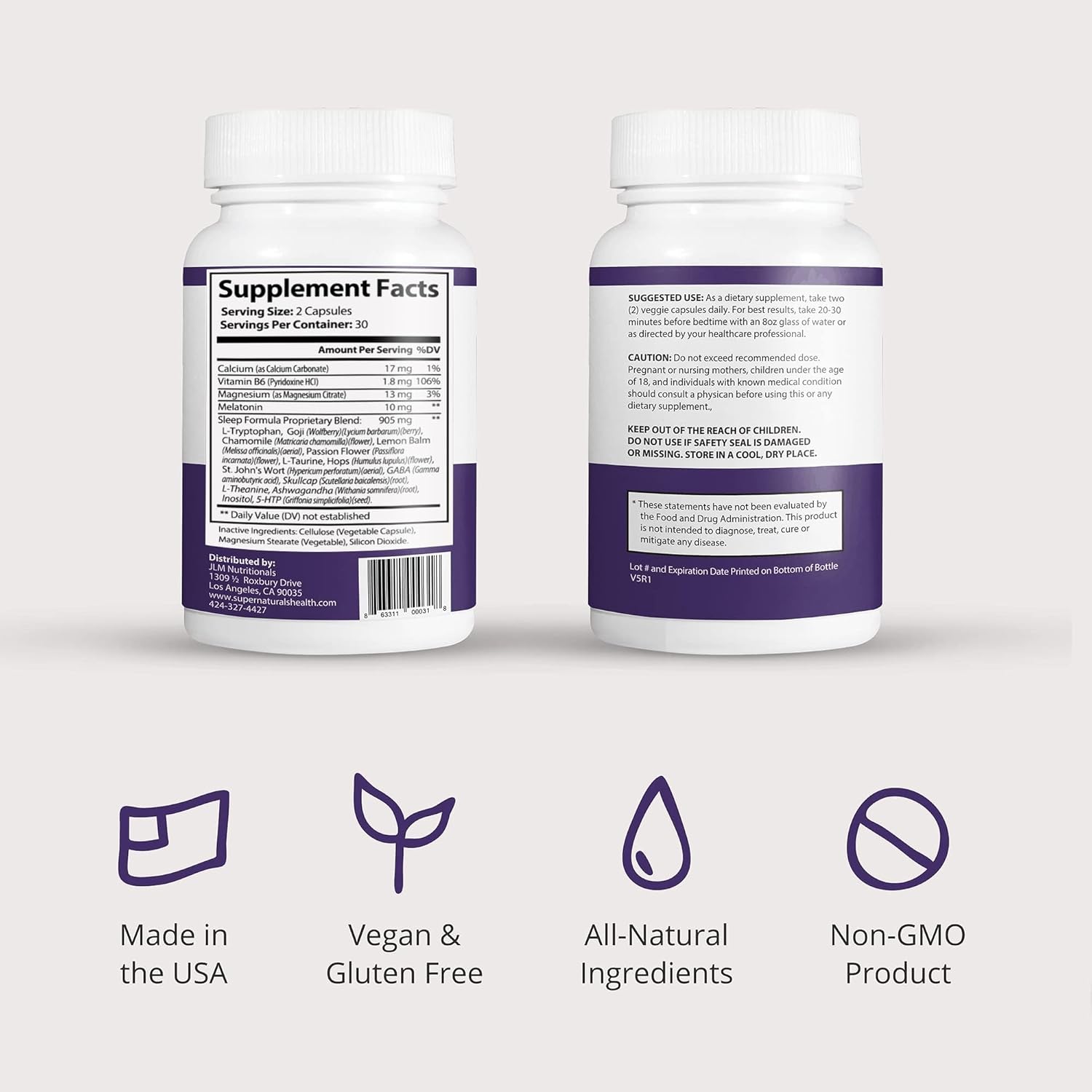 Bundle: JLM Nutritionals IBSolution & Sleep Aid for Adults - Natural Digestive & Sleep Support Supplement for Better Health