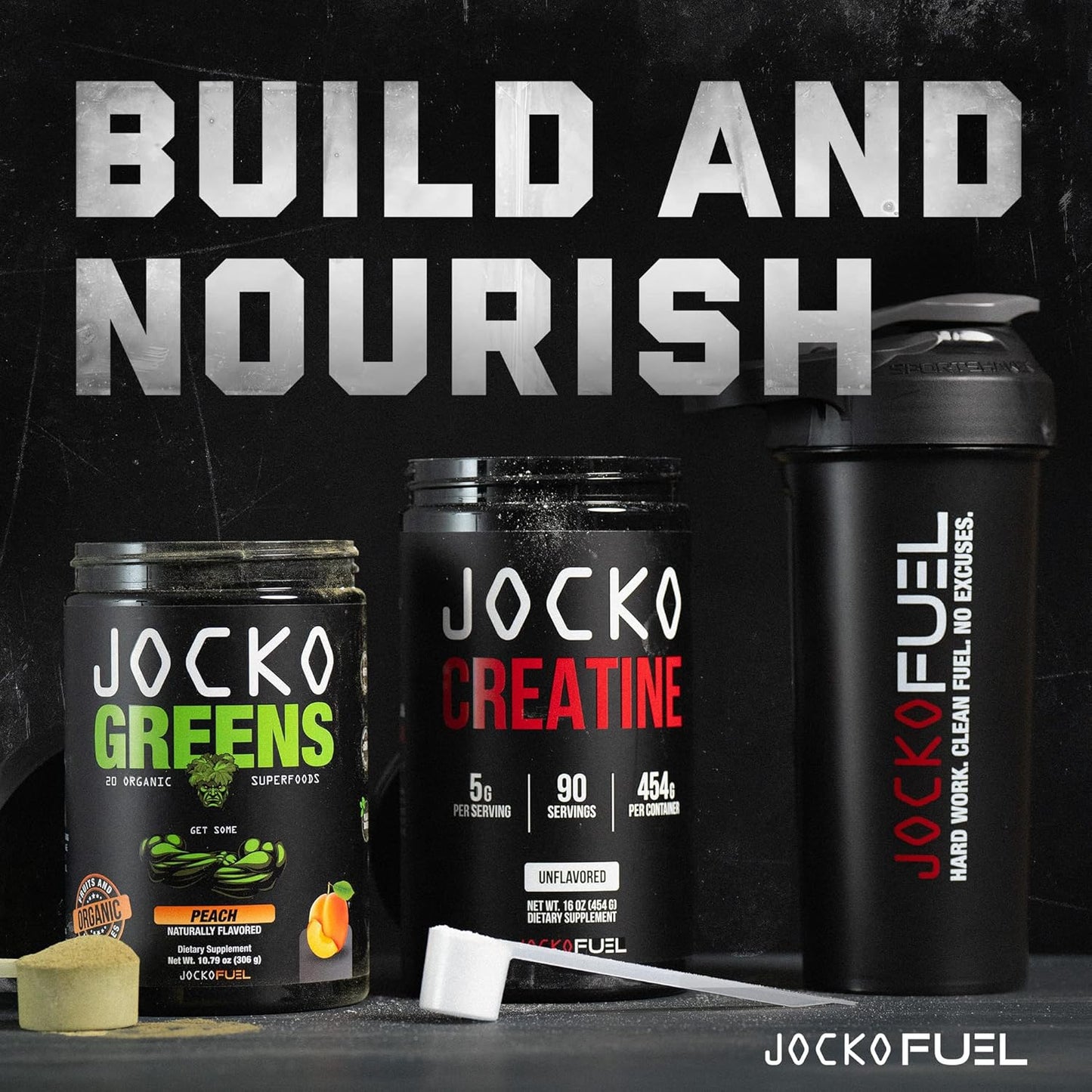 Bundle: Jocko Fuel Greens & Creatine - Superfood & Creatine Powder Kit