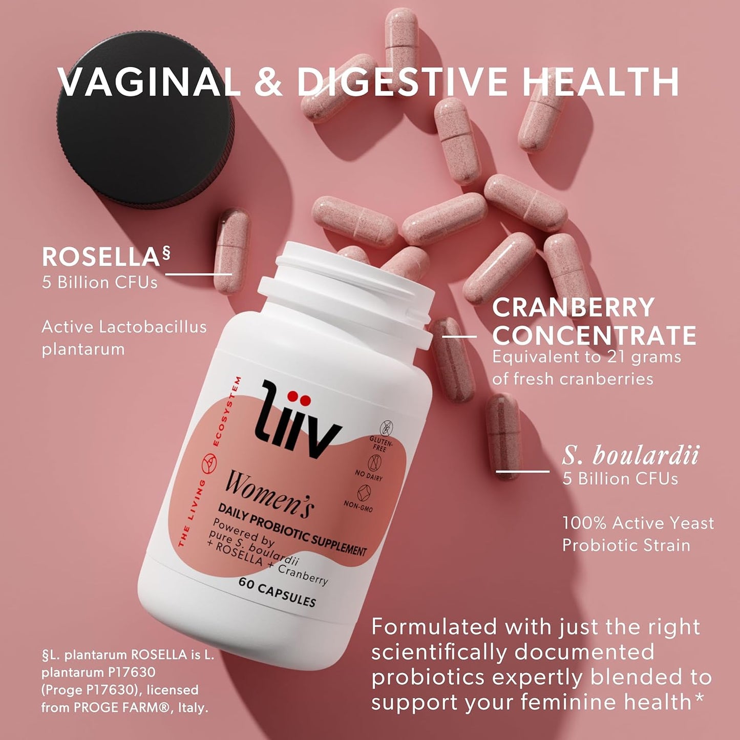 Bundle: LiiV Mood Boosting Probiotic & Premium Women's Probiotic for Digestive Health, Vaginal pH Balance & UT Support