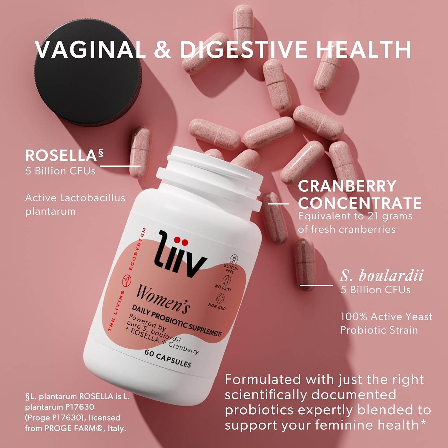 Bundle: LiiV Mood Boosting Probiotic & Premium Women's Probiotic for Digestive Health, Vaginal pH Balance & UT Support
