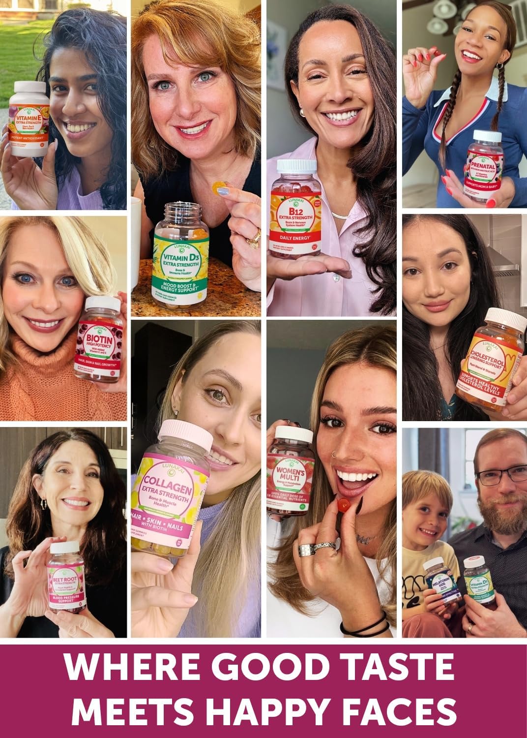 Bundle: Lunakai Beet Root & Women's Multivitamin Gummies - 100% DV of 16 Essential Vitamins & Minerals - A, B, C, D, E - Daily Support