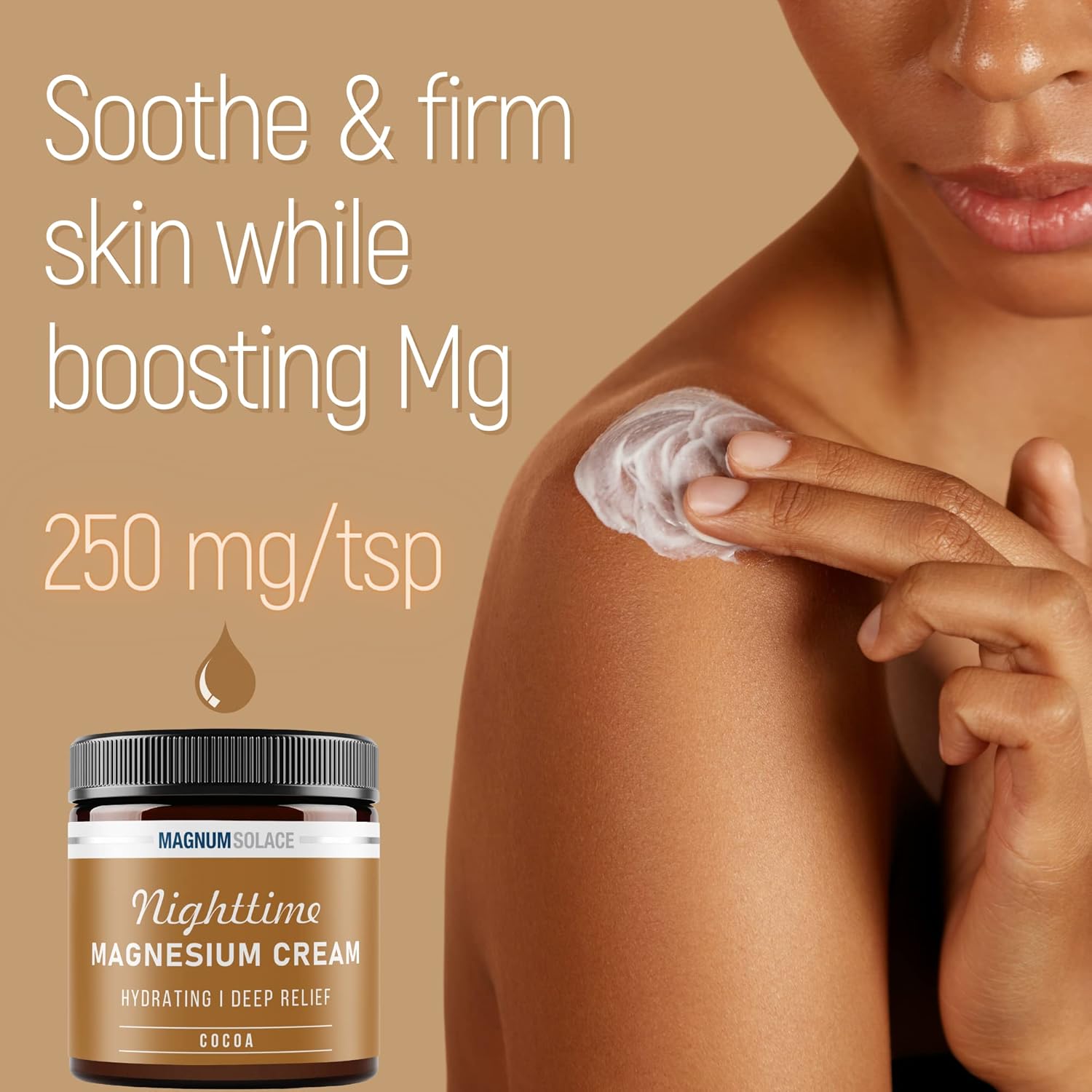 Bundle: Magnum Solace Cocoa Magnesium Cream & Unscented Magnesium Cream - 2 Pack