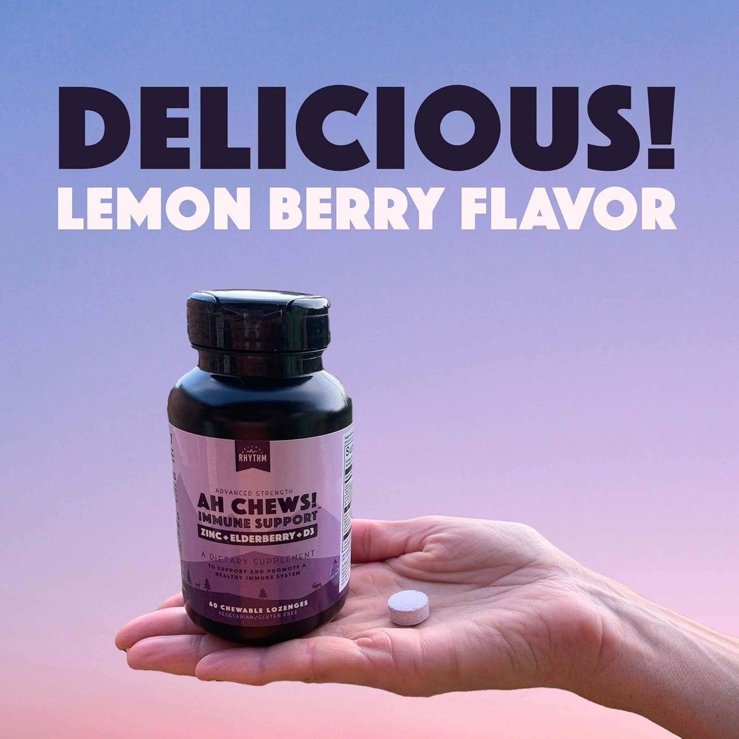 Bundle: Natural Rhythm Magnesium Taurate 120 Capsules + Immune Booster Lozenges 60 Capsules for Enhanced Wellness