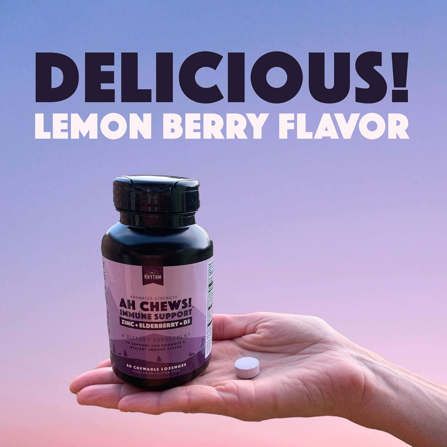 Bundle: Natural Rhythm Magnesium Taurate 120 Capsules + Immune Booster Lozenges 60 Capsules for Enhanced Wellness