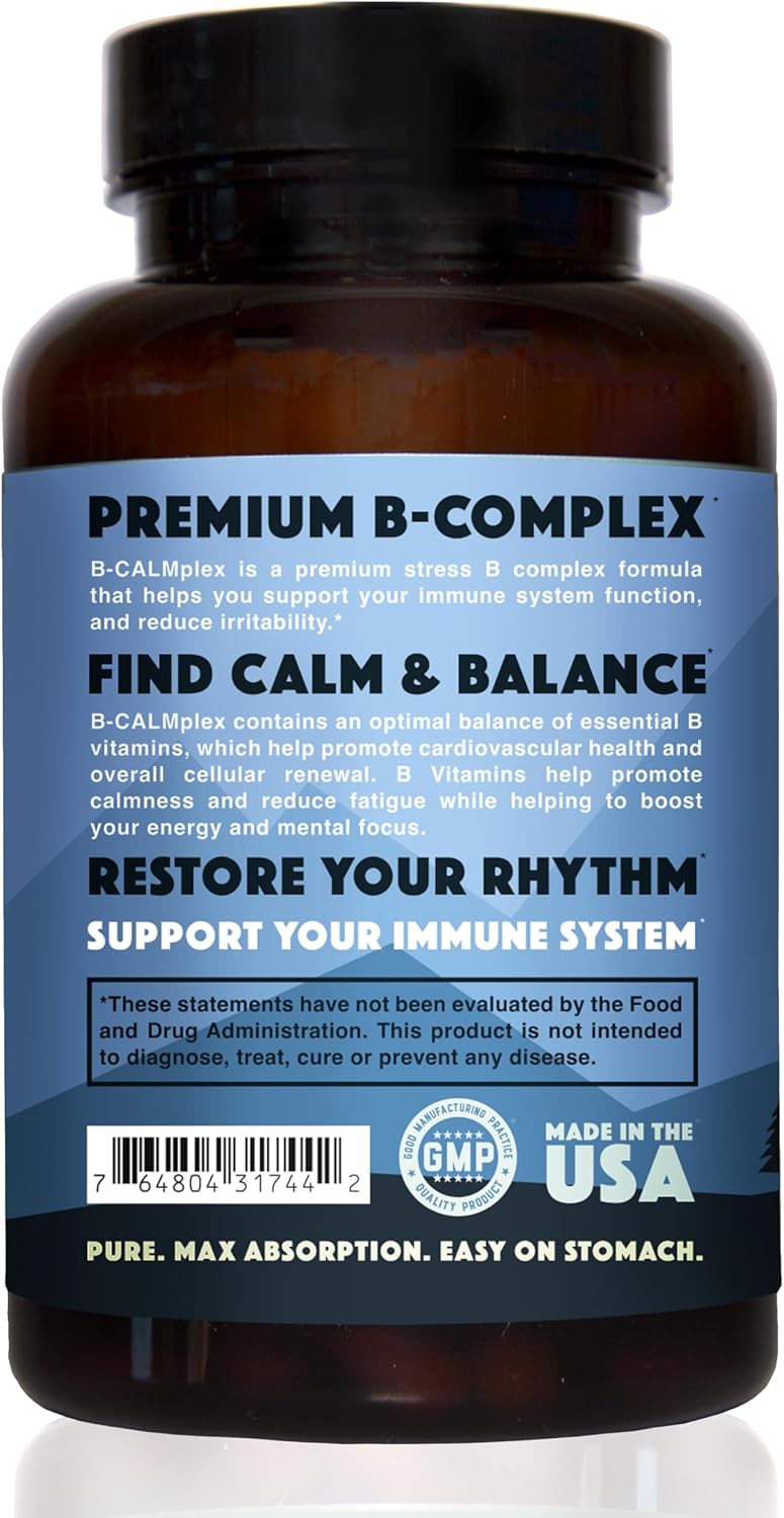 Bundle: Natural Rhythm Magnesium Taurate 120 Capsules + B-CALMplex 90 Capsules for Stress Relief & Sleep Support