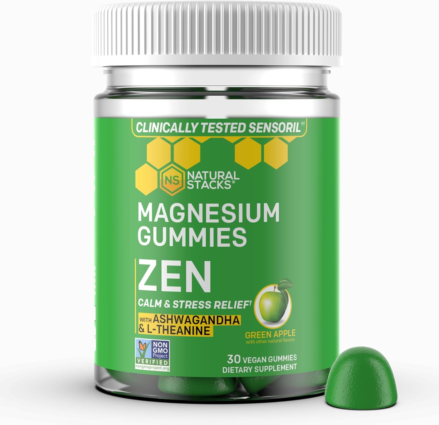 Bundle: NATURAL STACKS Magtech Magnesium Drink Mix & Zen Magnesium Gummies - Brain Health & Stress Relief - 35 Servings