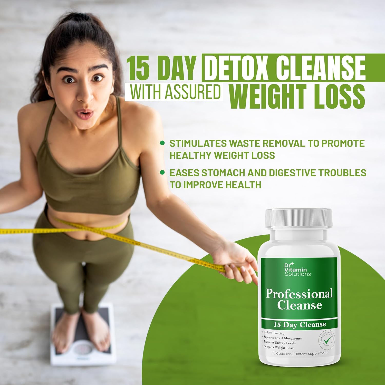 Bundle: Nighttime Healthy Weight Support & 15-Day Cleanse for Slimming Formula & Bloating, 60 Capsules