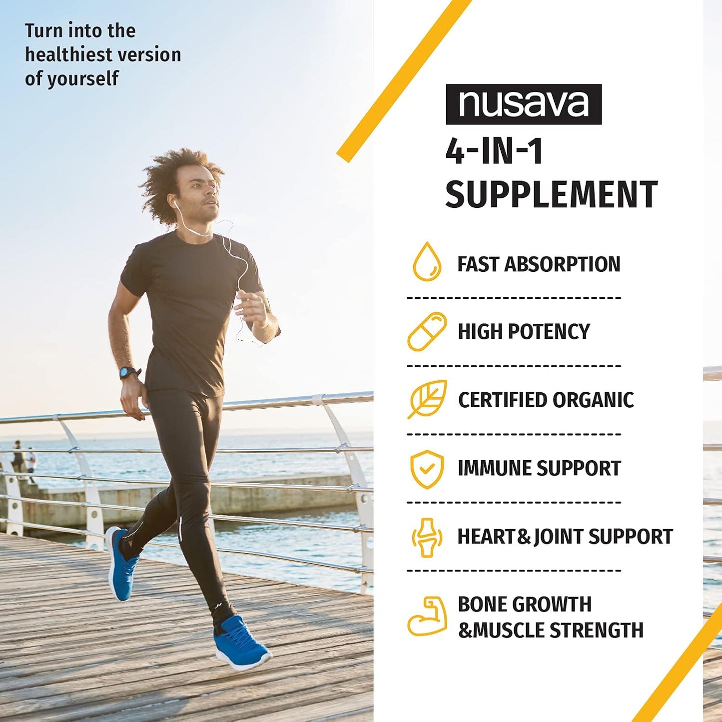 Bundle: NUSAVA Vitamin D3 K2 Drops (4 Pack) Unflavored & Strawberry Flavor - Maximum Strength Liquid 5000 IU with MCT Oil Omega 3 - Non-GMO for Immune Support, 2 Fl Oz Ea