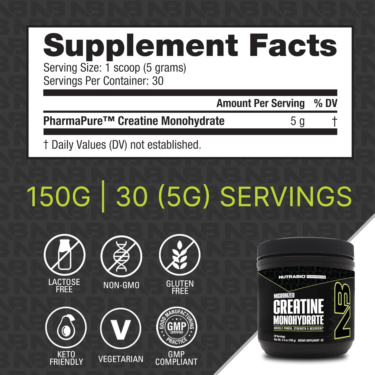 Bundle: NutraBio Creatine Monohydrate (Unflavored, 150g) & Muscle Matrix Protein Powder (Confetti Cake) - Enhance Muscle Energy, Growth, Recovery, Strength