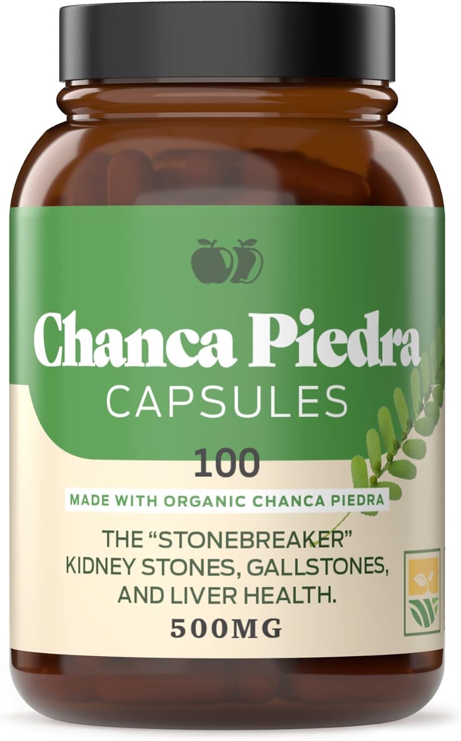 Bundle of 100 Capsules and 8oz Extract of Complete Natural Products Chanca Piedra