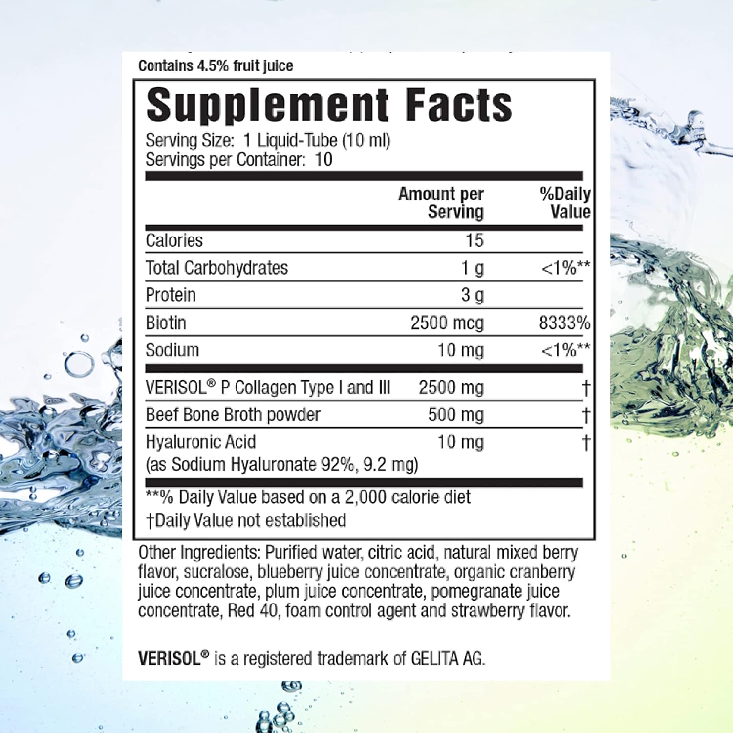 Bundle of 3 Applied Nutrition Liquid Collagen with Hyaluronic Acid - Skin Hydration and Anti-Aging Formula