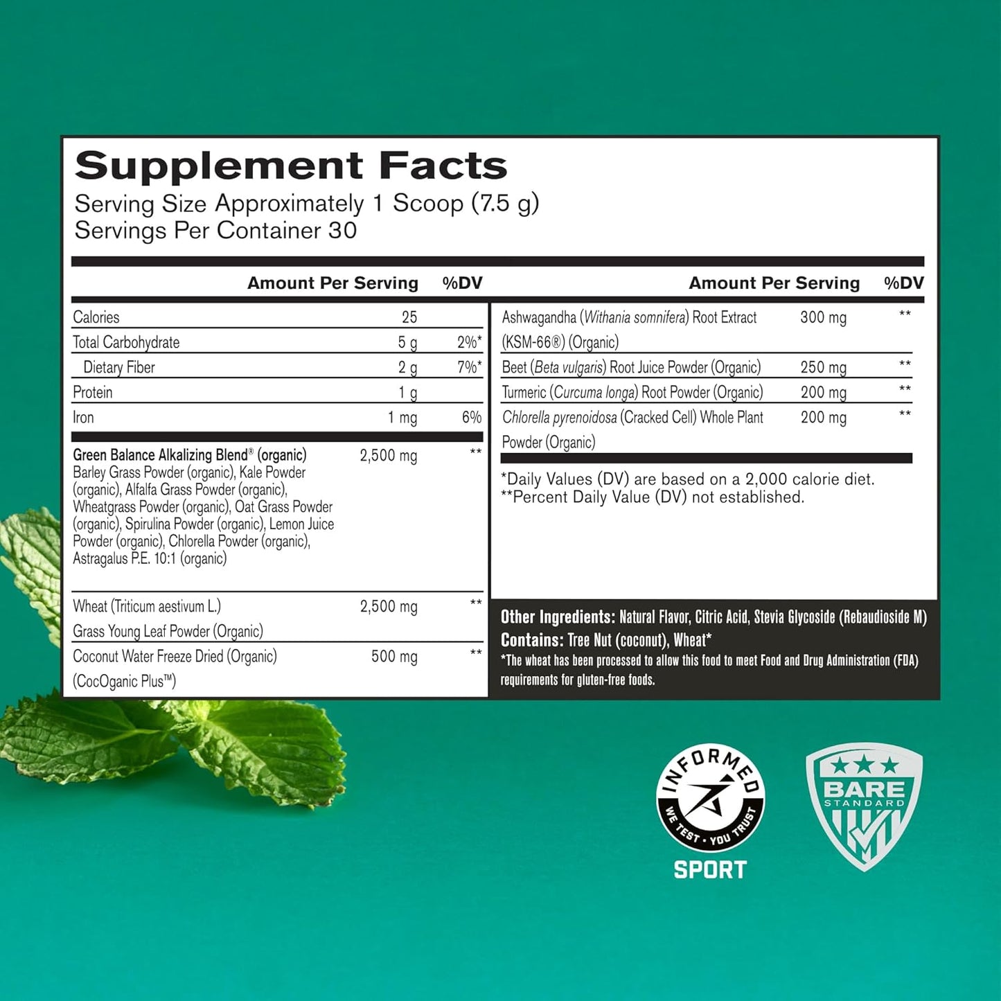 Bundle of BARE PERFORMANCE NUTRITION BPN Creatine Monohydrate and Strong Greens for Enhanced Performance and Health