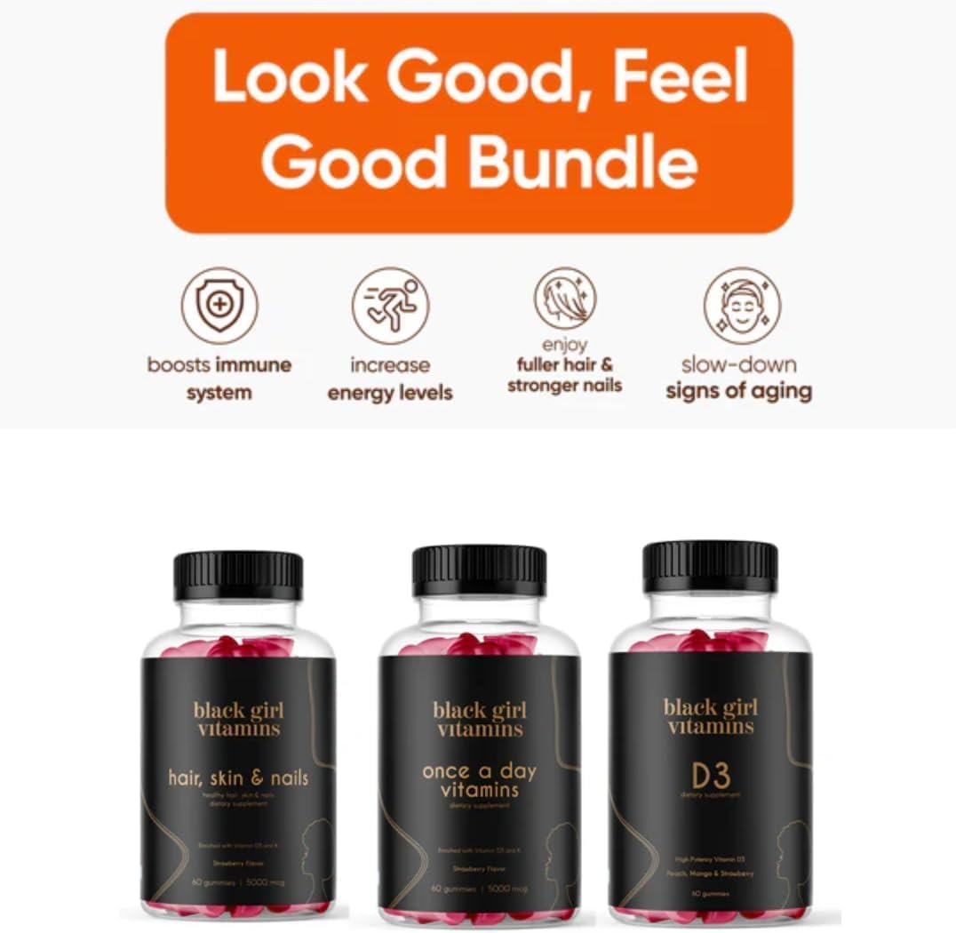Bundle of Black Girl Vitamins for a Healthy Glow and Boosted Confidence