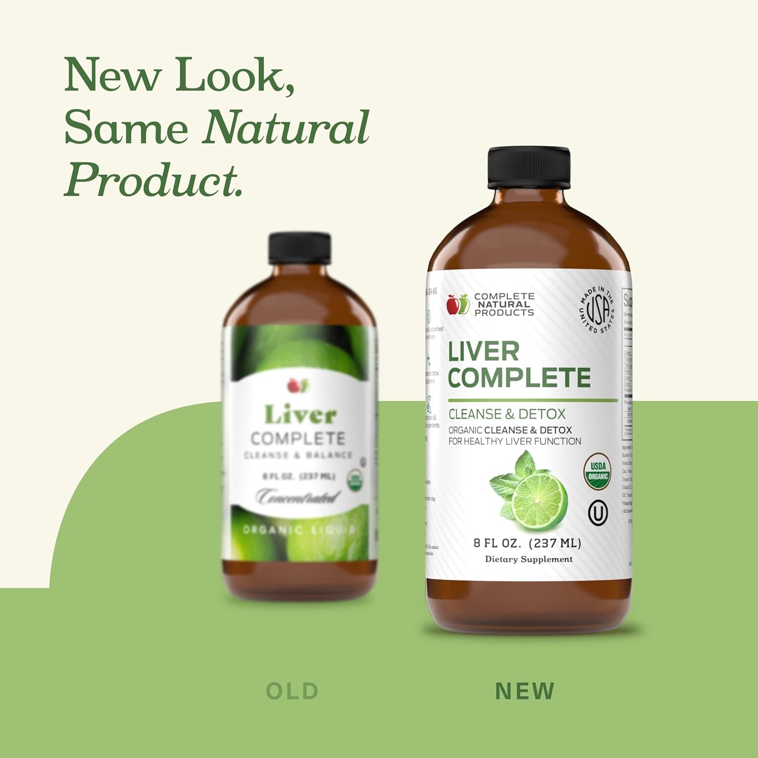 Bundle of Complete Natural Products Liver Complete 8oz and Kidney Complete 8oz for Optimal Liver and Kidney Health