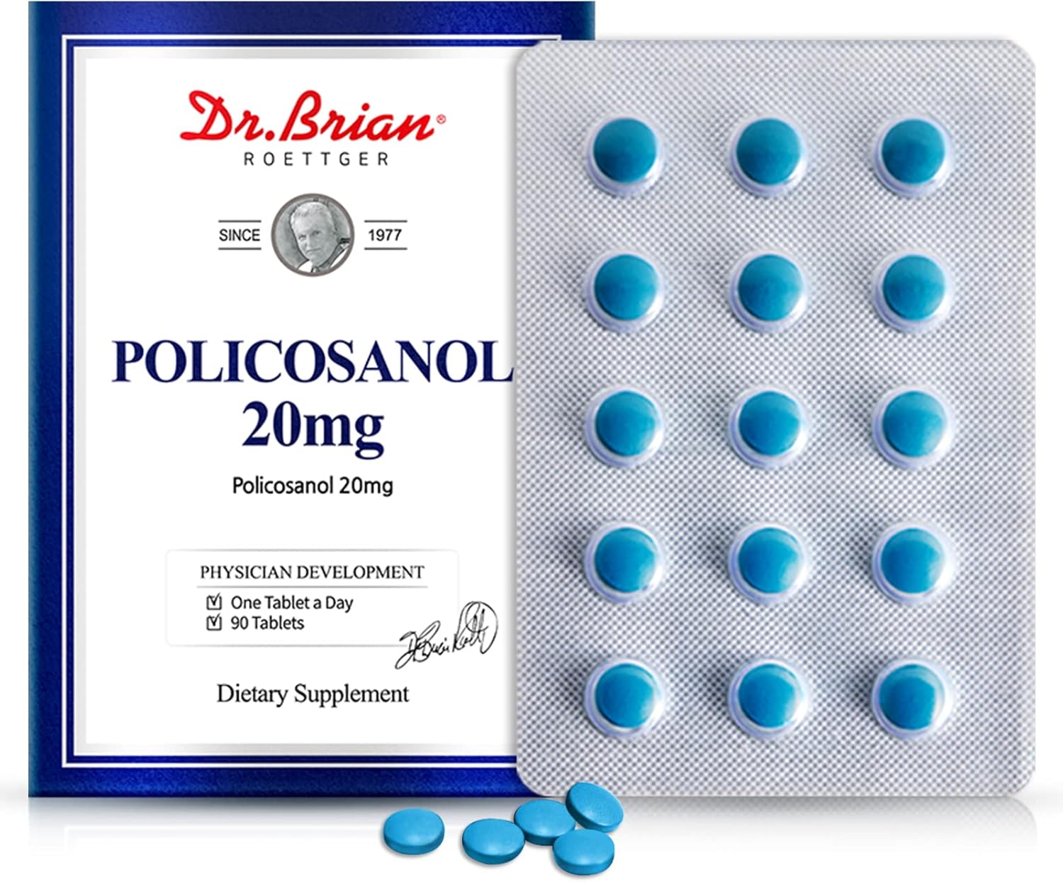 Bundle of Dr. Brian Roettger Policosanol and Chelated Magnesium Supplements for Heart Health
