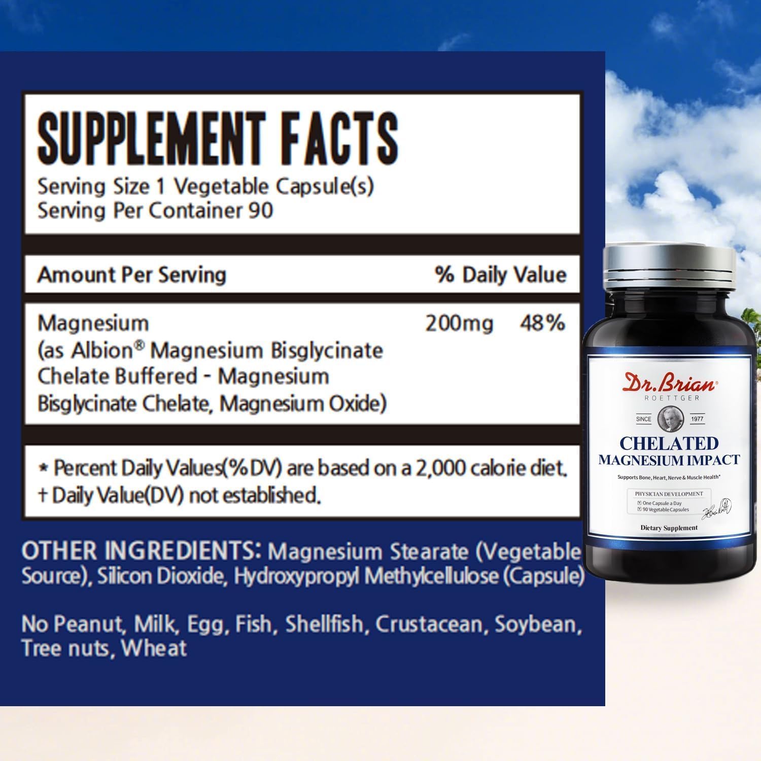 Bundle of Dr. Brian Roettger Policosanol and Chelated Magnesium Supplements for Heart Health