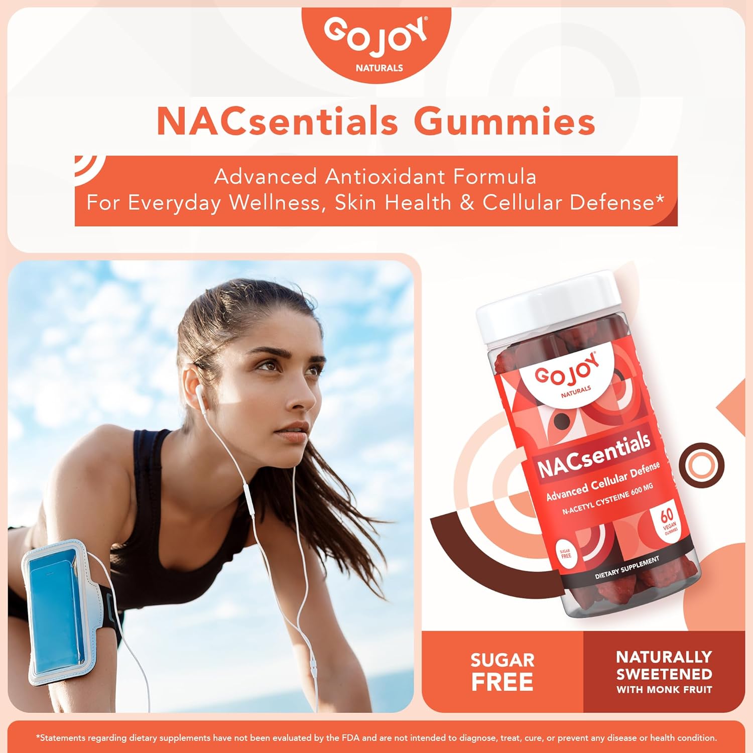 Bundle of GOJOY Naturals NAC 600mg Gummies with Choline & DHA - Daily Wellness Support