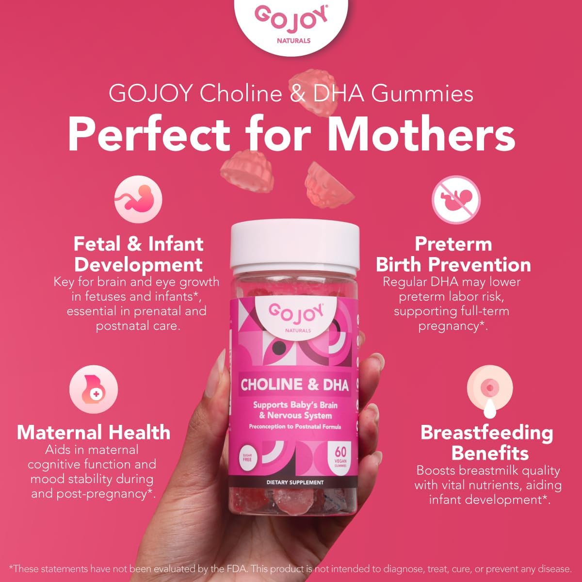 Bundle of GOJOY Naturals NAC 600mg Gummies with Choline & DHA - Daily Wellness Support